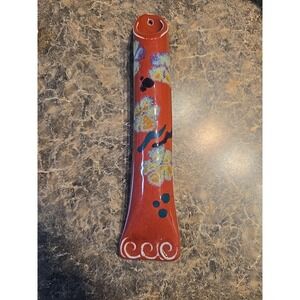 Handcrafted Chuck Moore & Bonnie Sargent Pottery Wall Pocket Vase – Red Glaze...